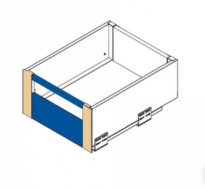 AXISPRO Zestaw do szuflady wewnętrznej wysokiej (panel H=110 + reling + złączki), biały