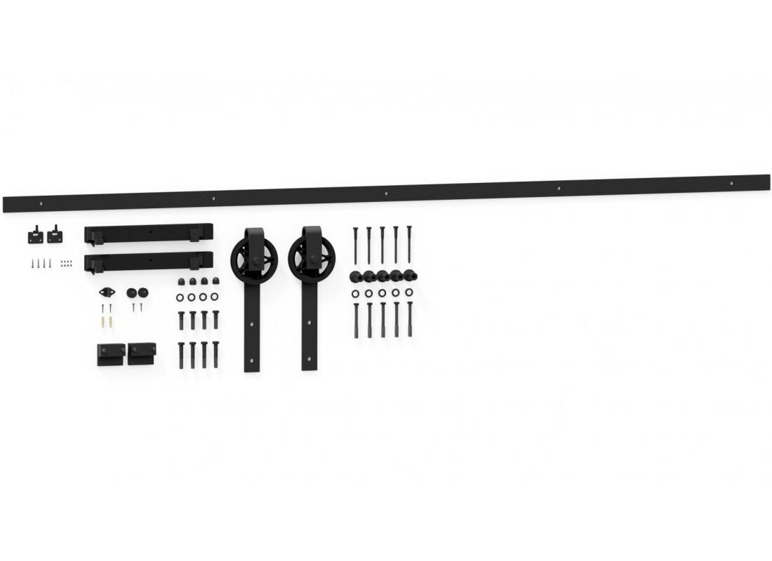 System przesuwny LOFT 200 cm set czarny mat (10x35mm + 10x60mm)