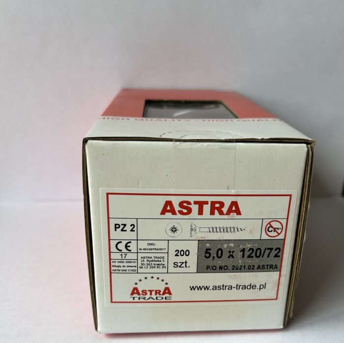 Wkręt Astra 5,0x120 ocynk 200 szt