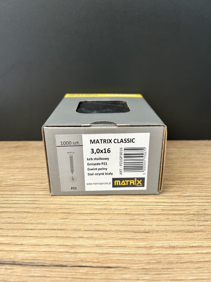 Wkręty MATRIX CLASSIC 3.0x16 1000szt