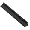 Profil aluminiowy LED kątowy - nakładany GLAX czarny mat 3m