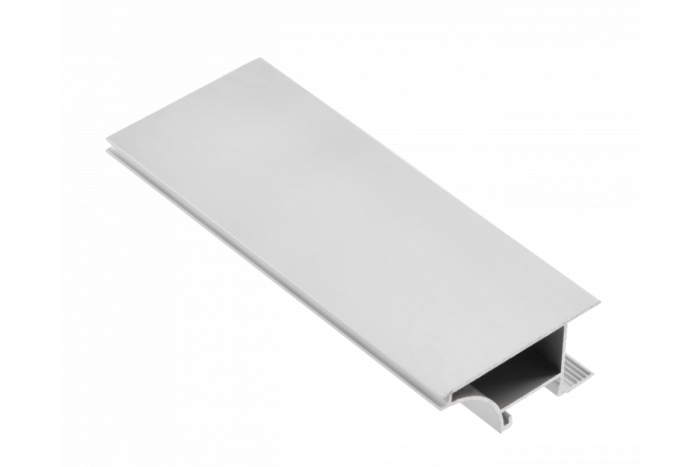 Profil aluminiowy LED GLAX wieńcowy nabijany na płytę 18 mm, silver, długość 3 m