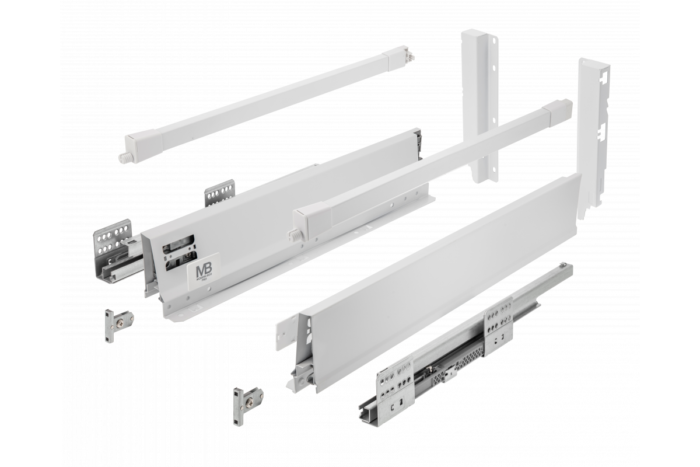 Szuflada GTV MODERN BOX PRO, H=199 mm, L=350 mm, cichy domyk, pełny wysuw, biały