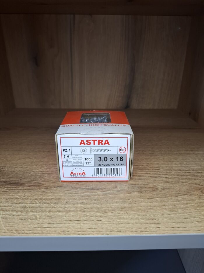 wkręt ASTRA 3.0 x 16 ocynk (1000)