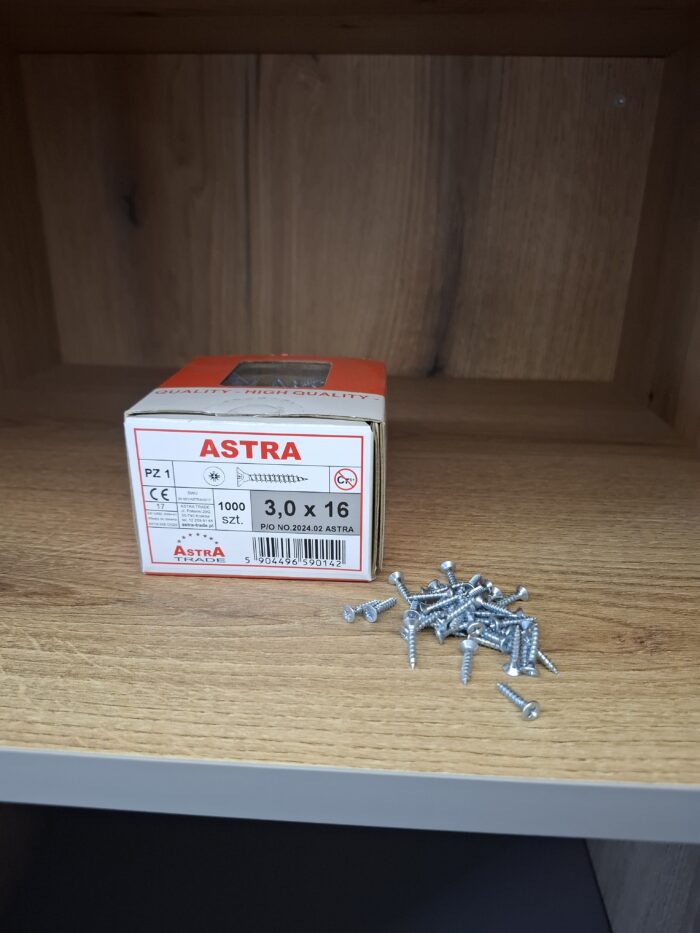 wkręt ASTRA 3.0 x 16 ocynk (1000) - obrazek 2