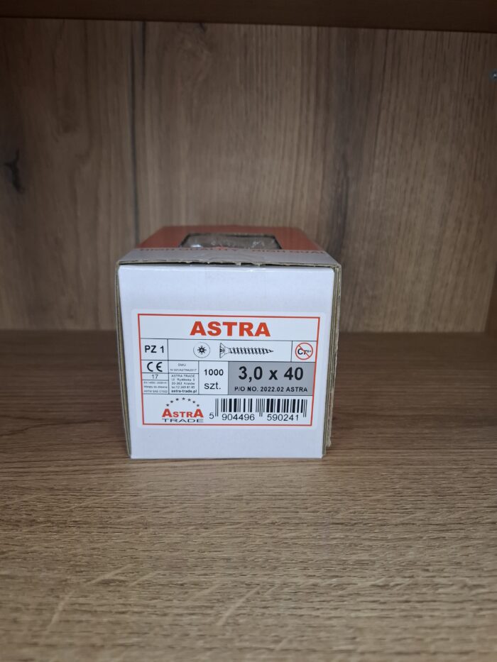 wkręt ASTRA 3.0 x 40 ocynk (1000)