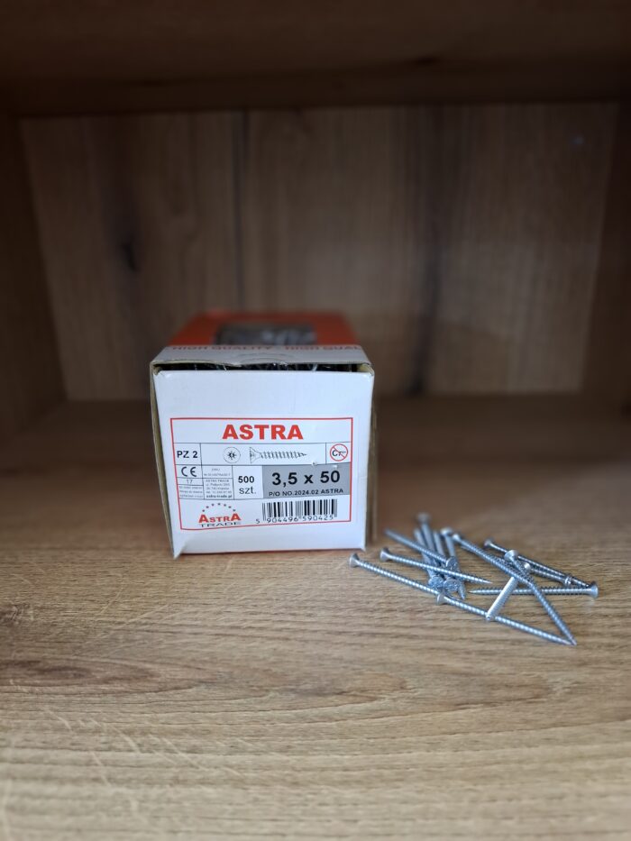 wkręt ASTRA 3.5 x 50 ocynk (500) - obrazek 2