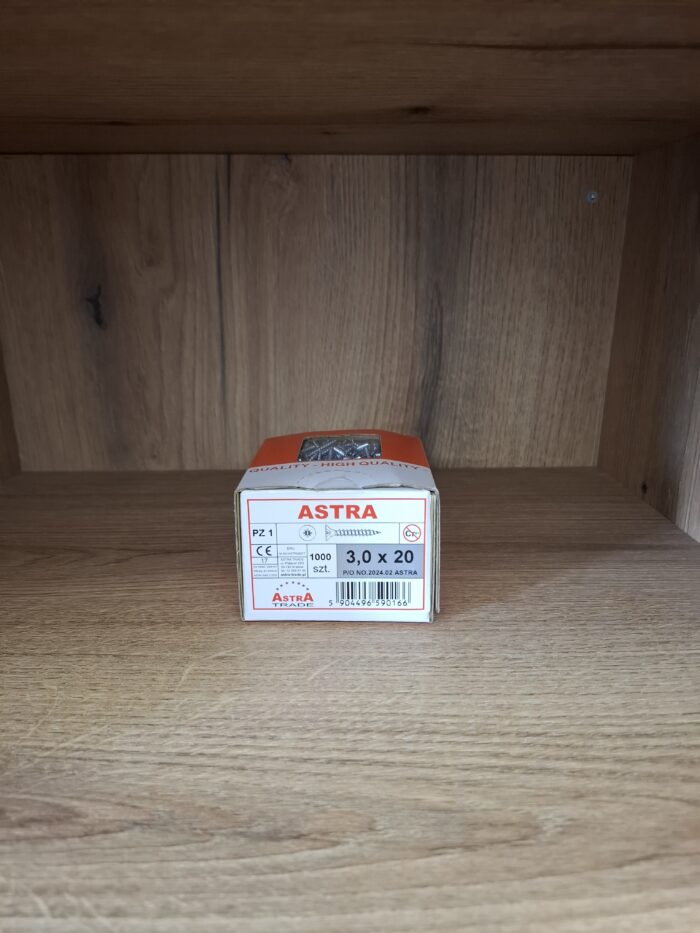 wkręt ASTRA 3.0 x 20 ocynk (1000)