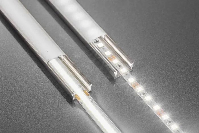 Taśma LED COB 12V, 480LED/m, 8mm, 11W/m, bez żelu, neutralny biały, 2x1m przewód mini amp - obrazek 2
