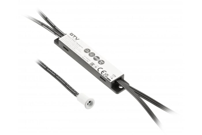 Włącznik bezdotykowy MIKRO IR 12V/24V,36W72W, 1 sensor,  przewody 2m i 1,2m, biały