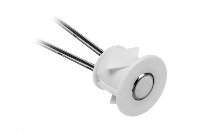 'Włącznik dotykowy ściemnialny 12V/24V,36W/72W, biały, fi 22 x 16mm,  na otwór fi18