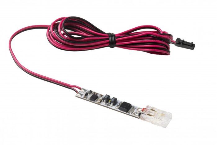 Włącznik bezdotyk ściemnialny do profili LED z konektorem COB i przewodem 2m (2x0,20), 12V/24V max. 3A