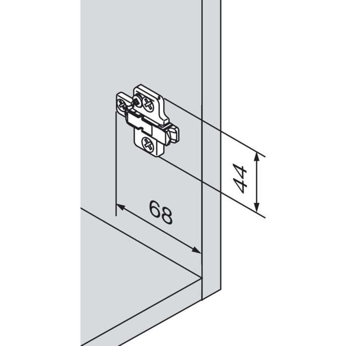 BLUM 175H7190 CLIP Prowadnik krzyżakowy, reg.wys. 2-częściowa, dystans 9mm - obrazek 3