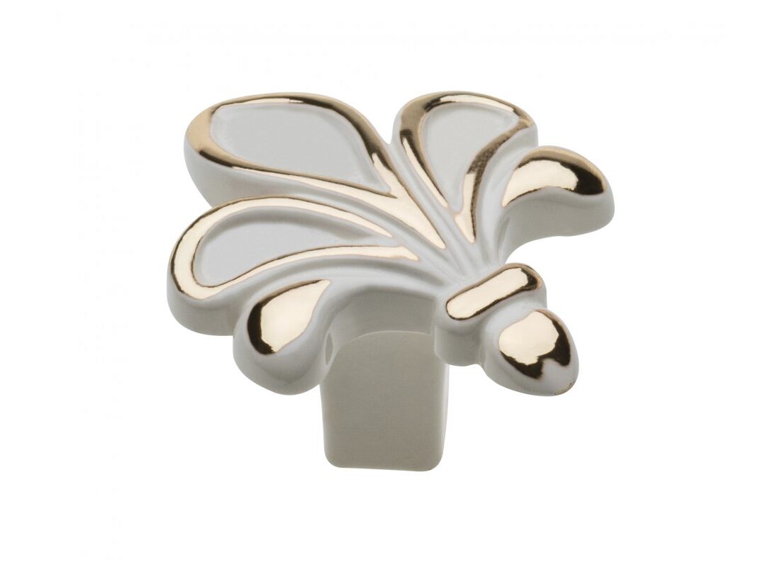 gałka znalowa ROYAL3 biały/złoto