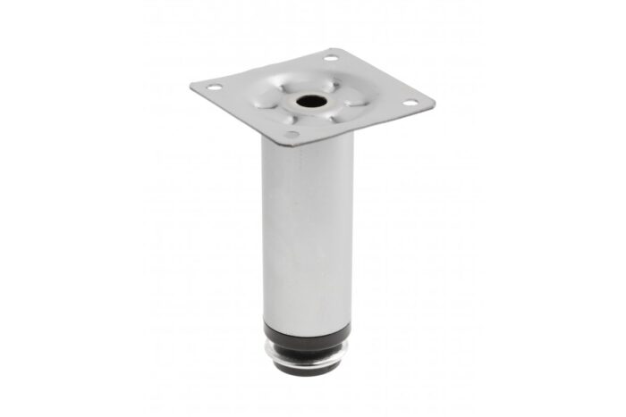 Nóżka meblowa GTV BD-100, cylindryczny, H=100 mm, fi30 mm, stal, aluminium