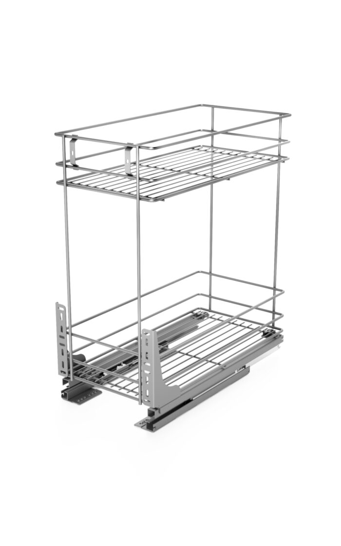 CARGO MINI 30 2-POZIOMOWE Z REGU FRONTU 3D Z MIEKKIM DOMYKIEM SREBNE w44
