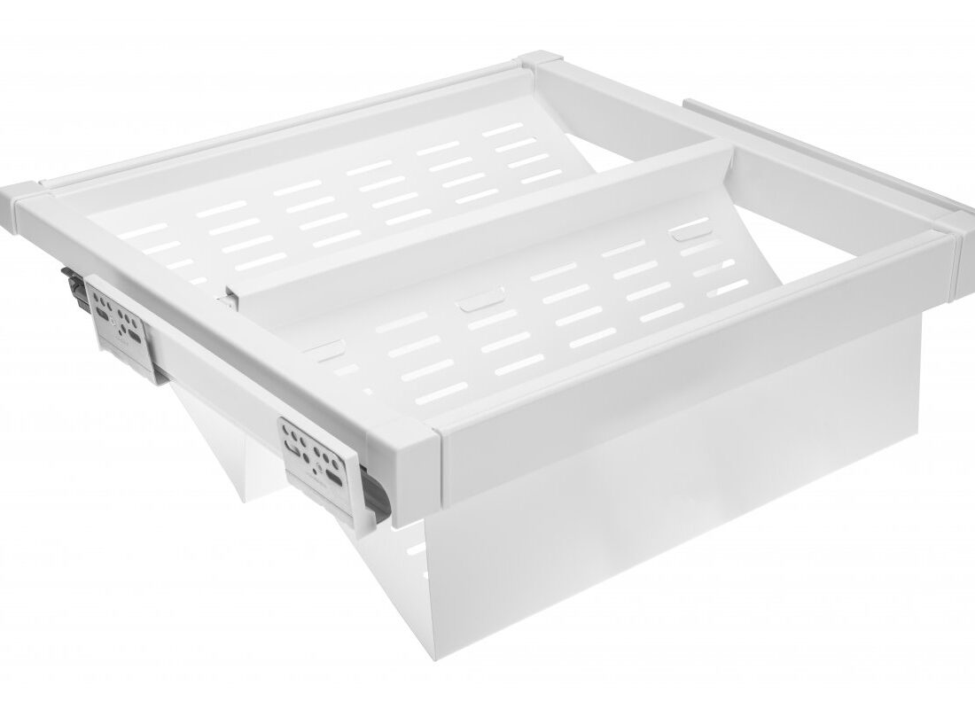 Szuflada Elite na obuwie metalowa 800 mm z

funkcją cichego zamknięcia, biała