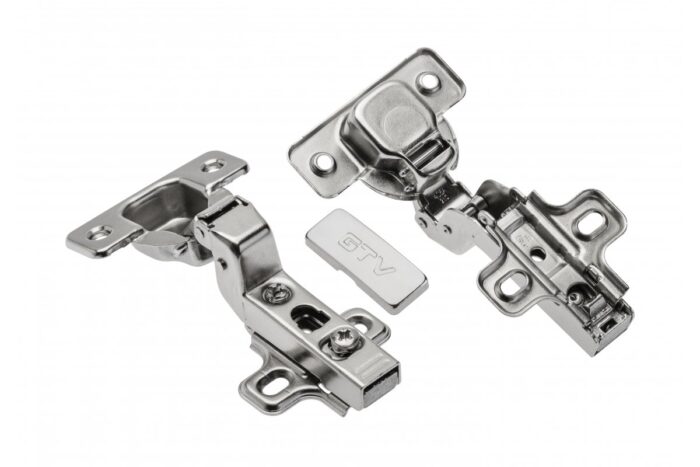 Zawias GTV COCA, wpuszczany, H=0, bez sprężyny, 3D, prowadnik, clip-on, bez euro