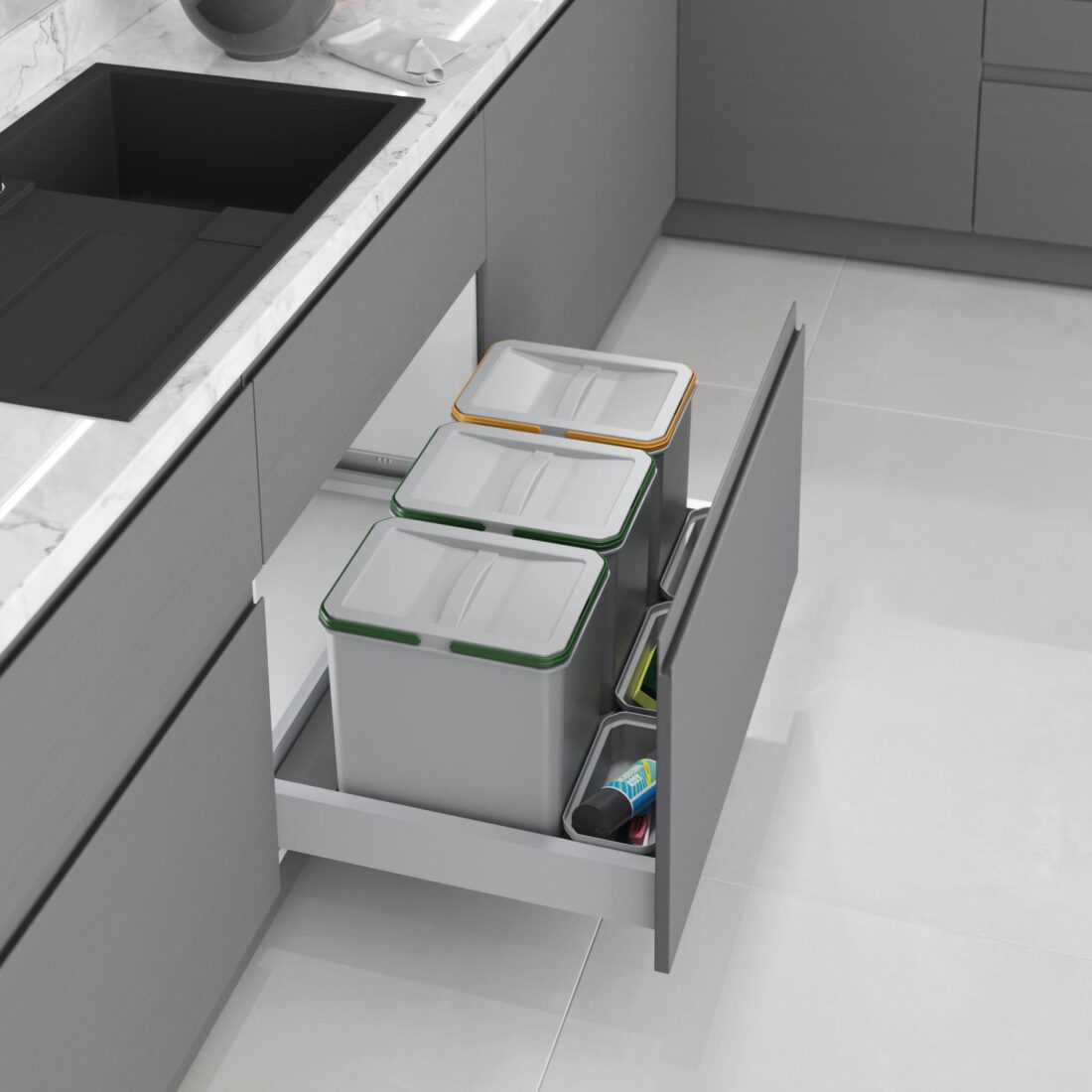 WKŁAD Z KOSZAMI 2*16L + 2LT 600MM MANUAL