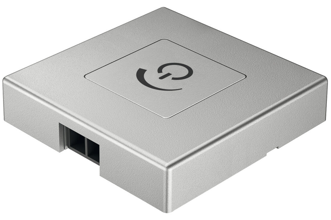 Przełącznik dotykowy, sensorowy, nawierzchniowy, z funkcją ściemniania, srebrny