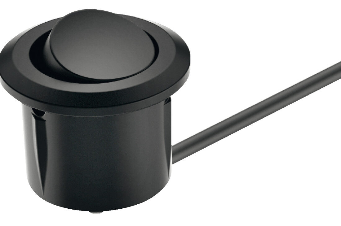 Przełącznik kołyskowy, mechaniczny, wpuszczany, czarny, 2m