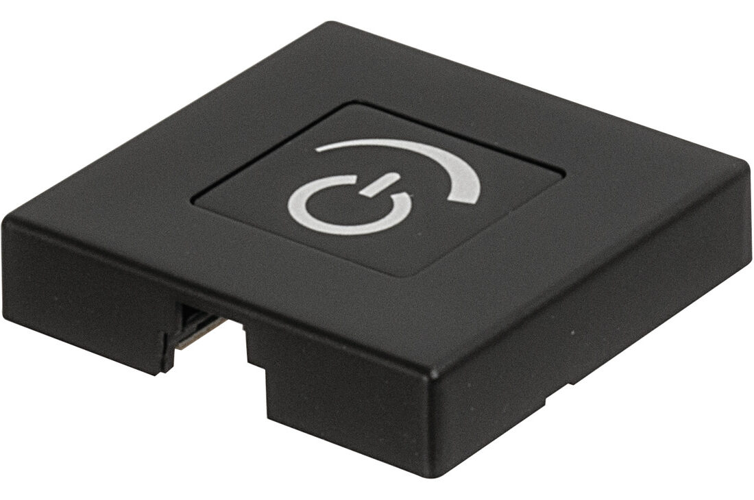 Przełącznik dotykowy, sensorowy, nawierzchniowy, z funkcją ściemniania, czarny