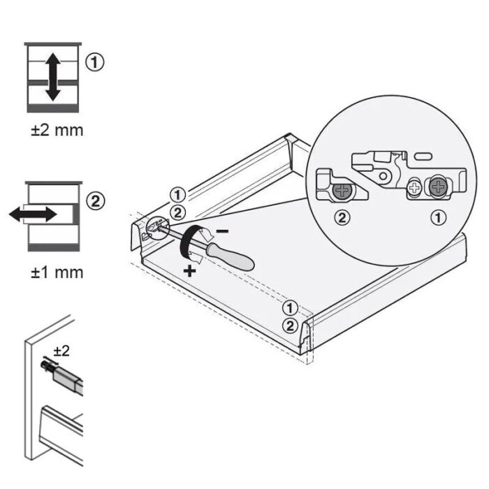 Szuflada HAFELE MATRIX S35 400 mm średnia H135 szara 35kg - obrazek 4