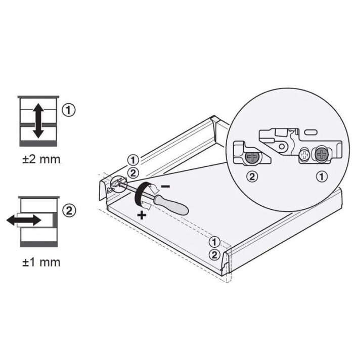 Szuflada HAFELE MATRIX S35 450 mm niska H84 szara 35kg - obrazek 3