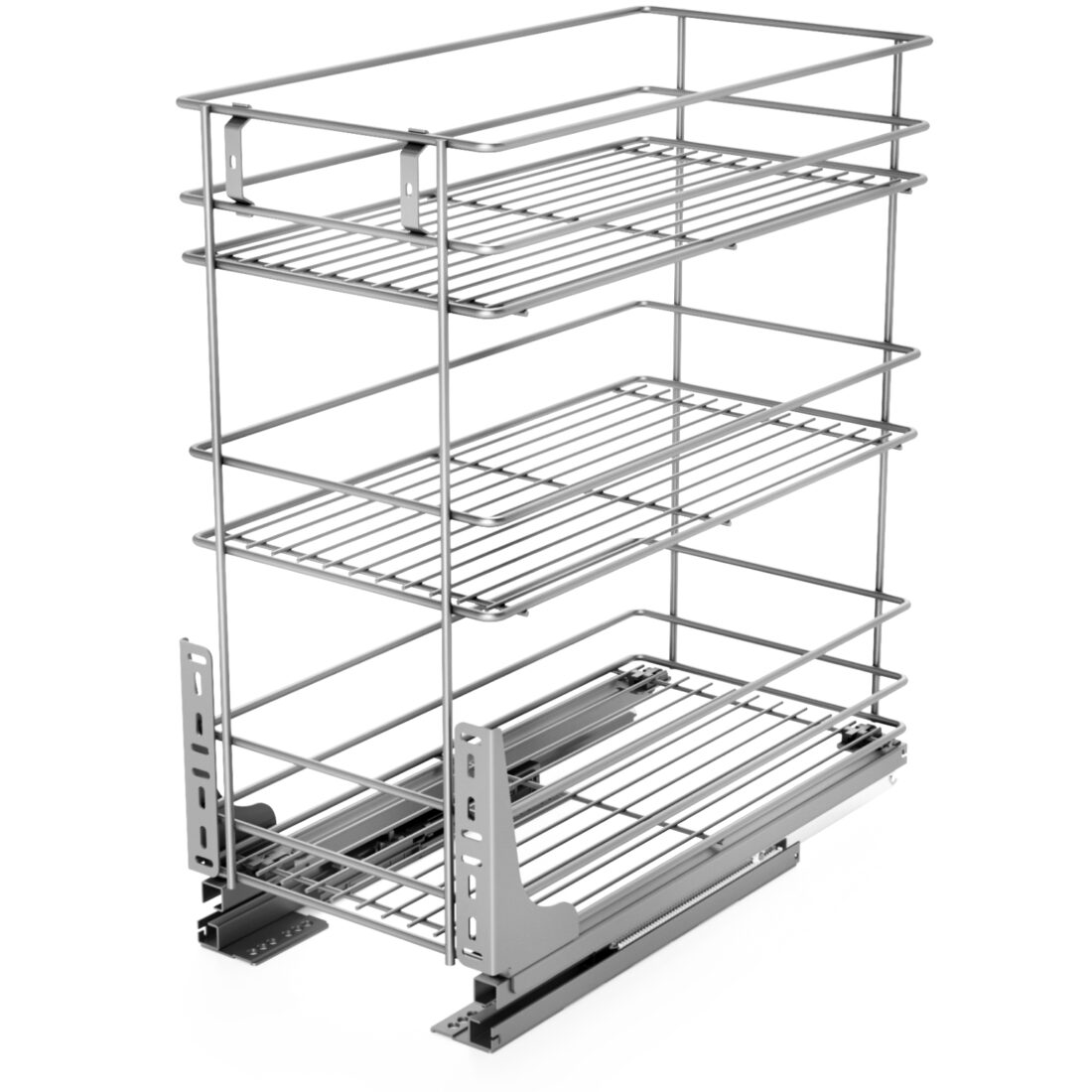 Kosz Cargo 200 III poz. linia STANDARD PRO z regulacją frontu w 3 płaszczyznach  lakier srebrny