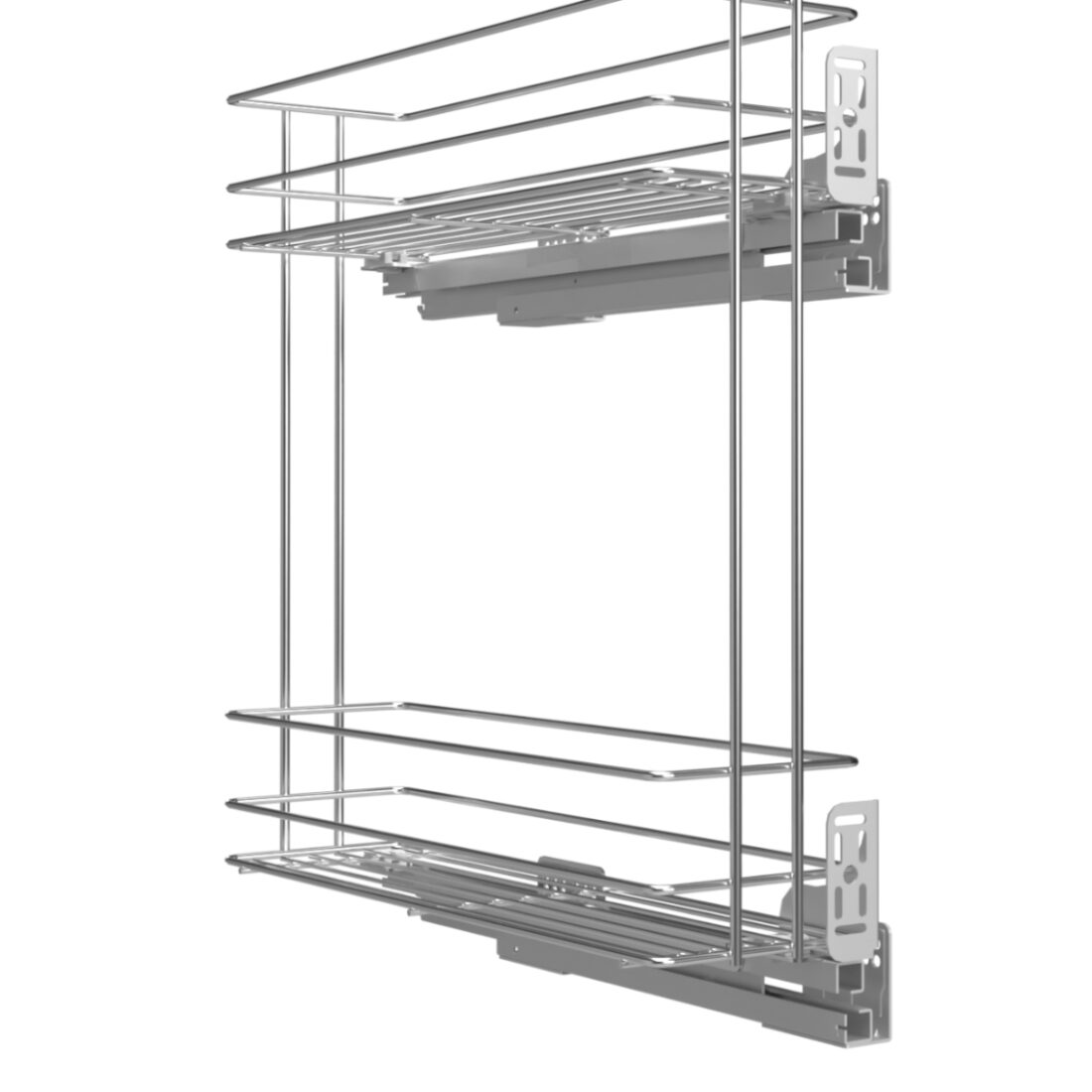 Kosz Cargo boczny   prawy 150 II poz. linia STANDARD PRO z regulacją frontu w 4 płaszczyznach  chrom